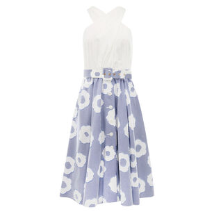 Mardi 2 Belted Wrap Front Sleeveless Midi Dress
