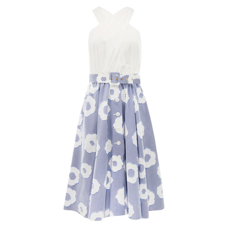 Mardi 2 Belted Wrap Front Sleeveless Midi Dress image number null