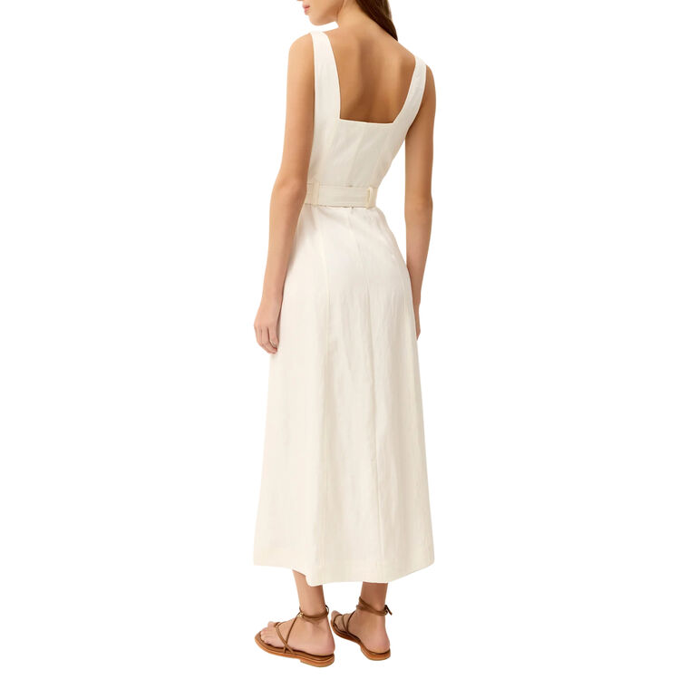 Whitner Sleeveless Belted Button-Front Midi Dress image number null