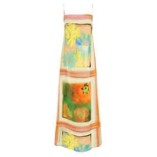 Laura Printed Linen Maxi Dress