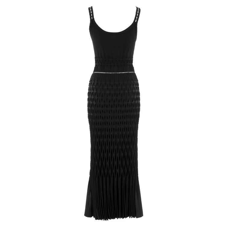 Anika Pleated Knit Dress image number null