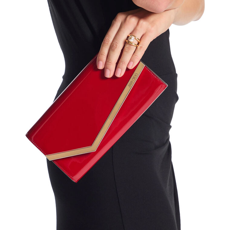 Emmie Patent Leather Clutch image number null