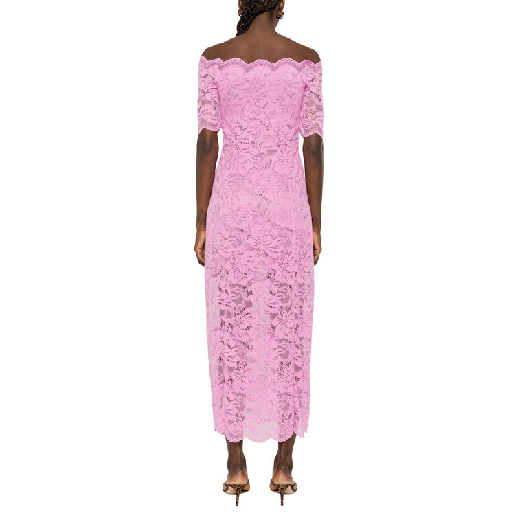 Off-The-Shoulder Lace Midi Dress image number null