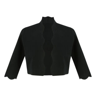 Scallop Trim Knit Bolero