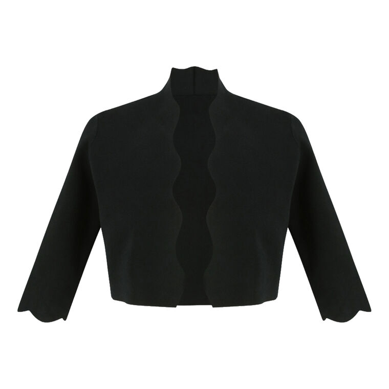 Scallop Trim Knit Bolero image number null