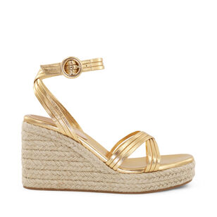 Strappy Metallic Wedge Sandals
