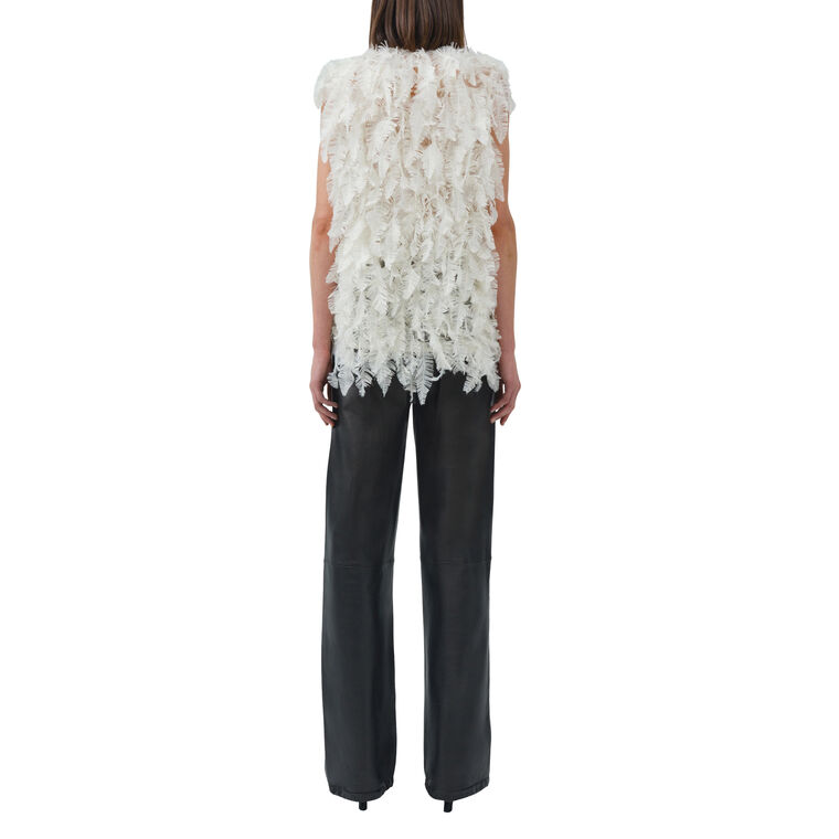 Fei Feathery Satin Sleeveless Top image number null