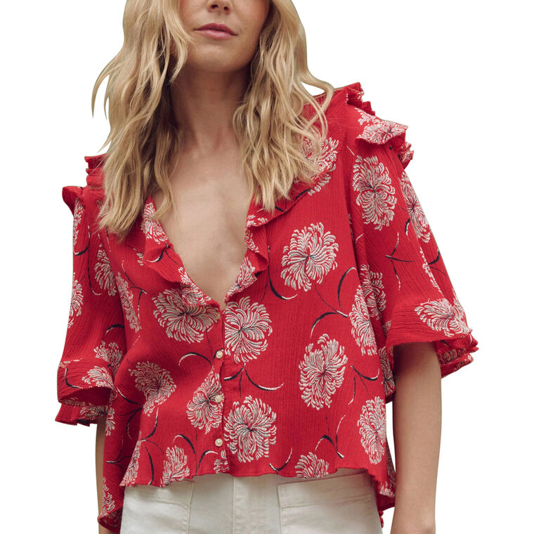 The Bower Lantern Sleeve Top image number null