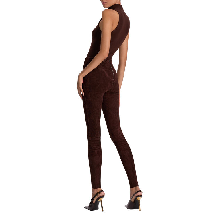 Lennox Mid-Rise Suede Legging image number null
