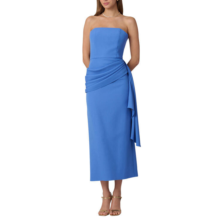 Annemarie Strapless Sash Detail Midi Dress image number null