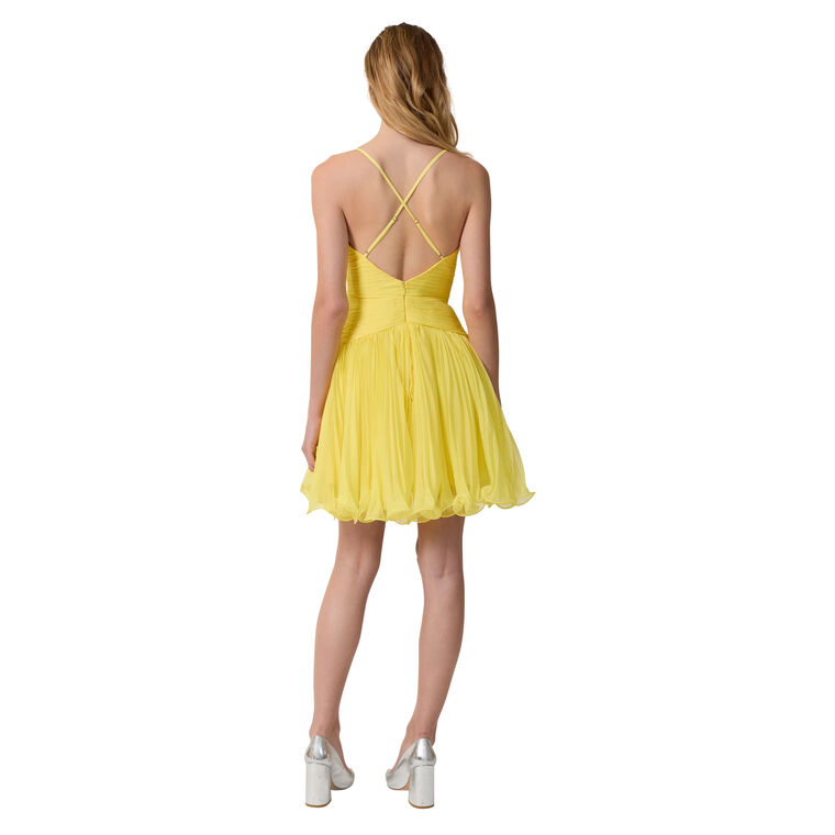 The Canary Micropleated Cocktail Dress image number null