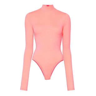 Compact Jersey Long Sleeve Mock Neck Bodysuit