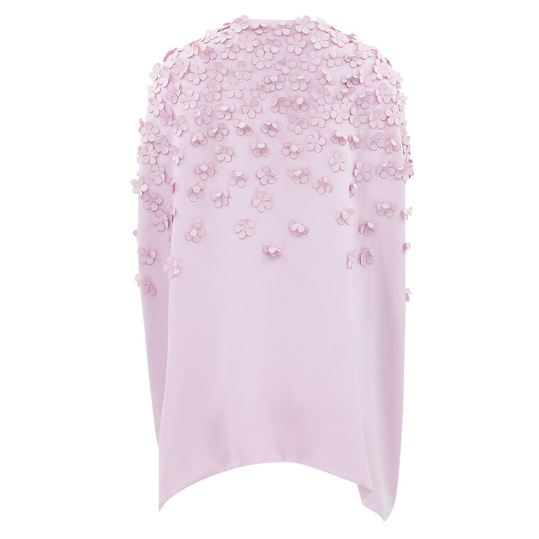 V-Neck Top With Camellia Petals image number null