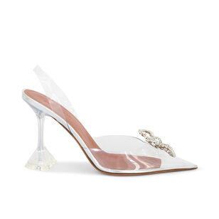 95mm Rosie Transparent Bow Pumps