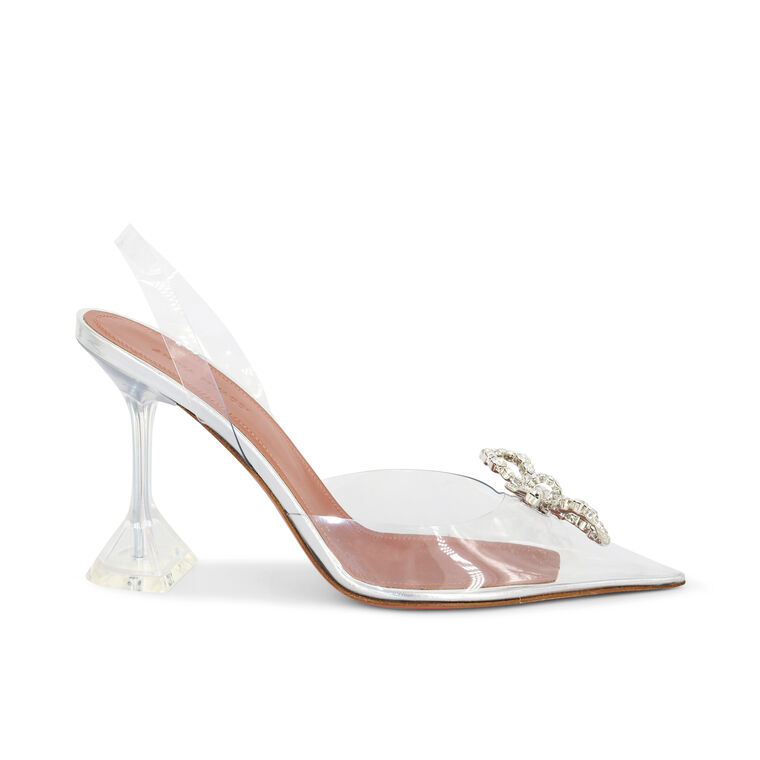 95mm Rosie Transparent Bow Pumps image number null