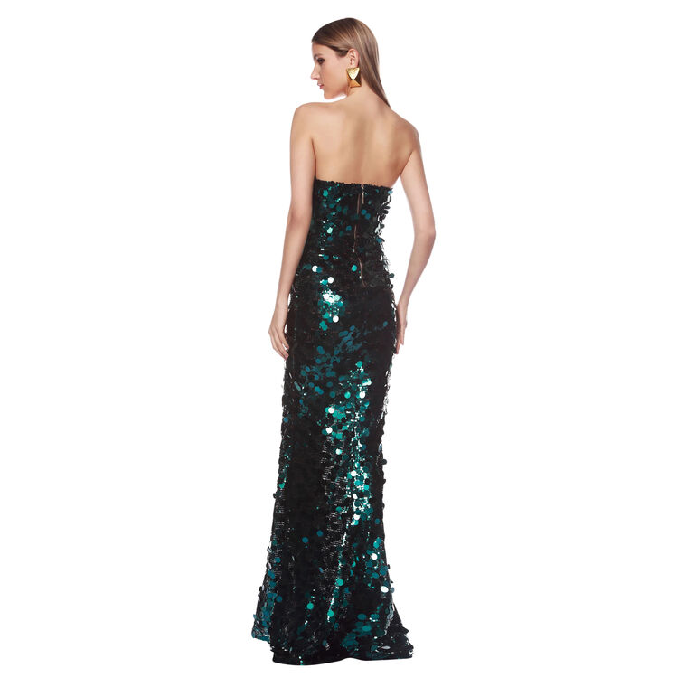 Farah Strapless Sequin Gown image number null