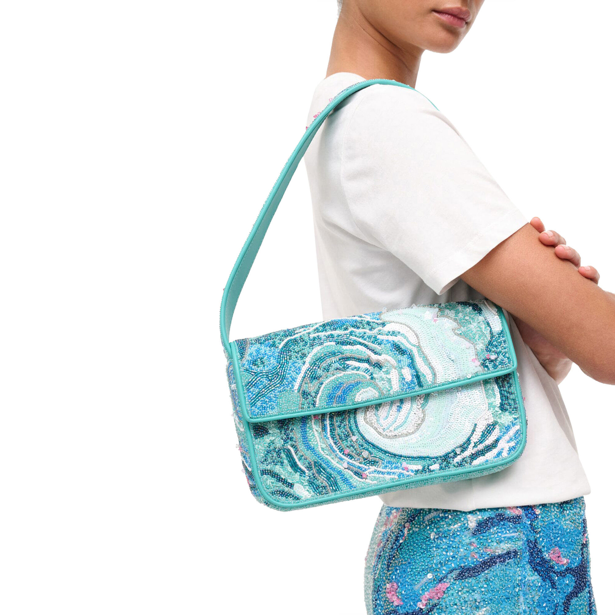 Staud Tommy Beaded Shoulder Bag | Tootsies