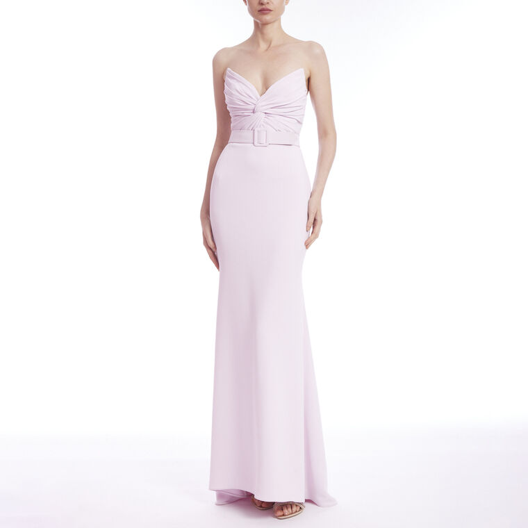 Strapless Twisted Bodice Gown image number null