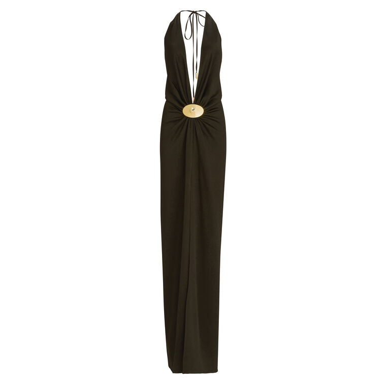 Rowan Satin Halterneck Maxi Dress image number null