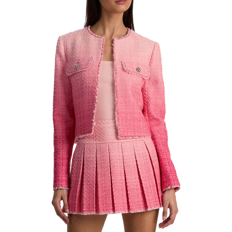 Dumont Embellished Tweed Cropped Boxy Jacket image number null