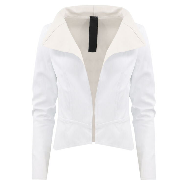 Drape Leather Jacket image number null