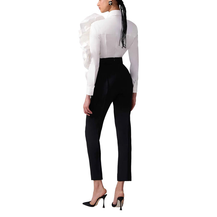 Long Sleeve Button Down Rosette Shirt image number null