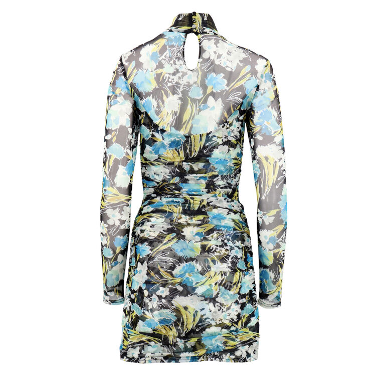 Tossed Floral Harper Turtleneck Mini Dress image number null