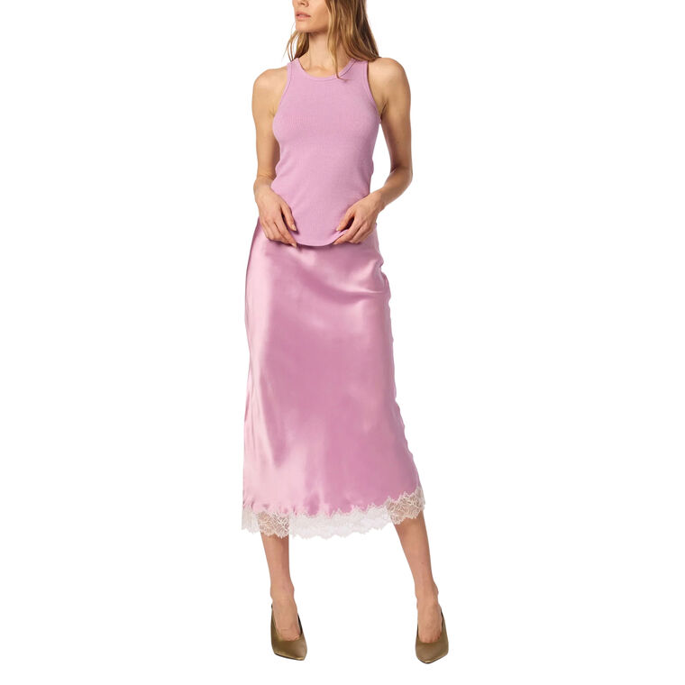 Miranda Lace Trim Bias Skirt image number null