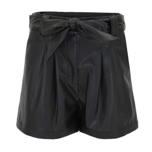 Indigo Leather Short