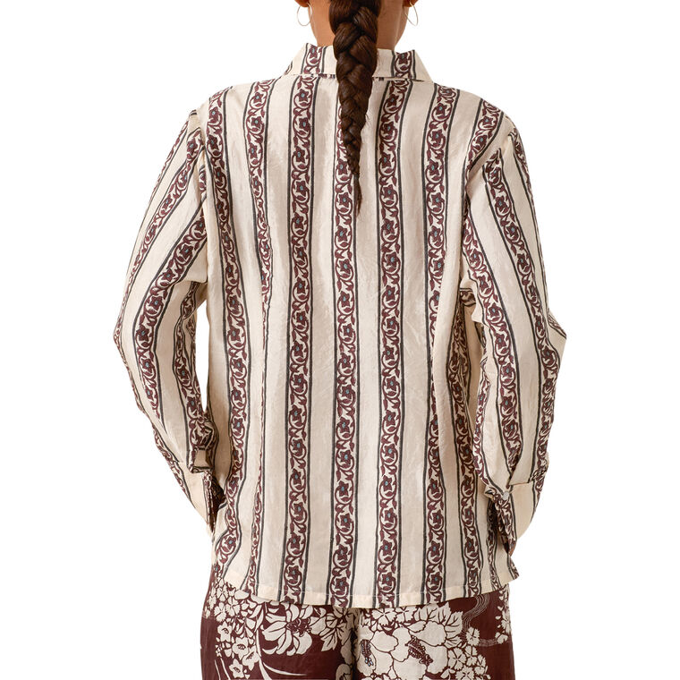 Dana Long Sleeve Climbing Vine Silk Shirt image number null