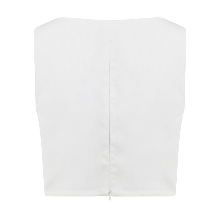 Cotton Poplin Draped Tulip Tank image number null