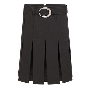 Pleated Belted Skirt