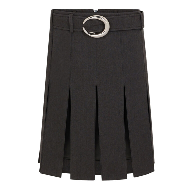 Pleated Belted Skirt image number null