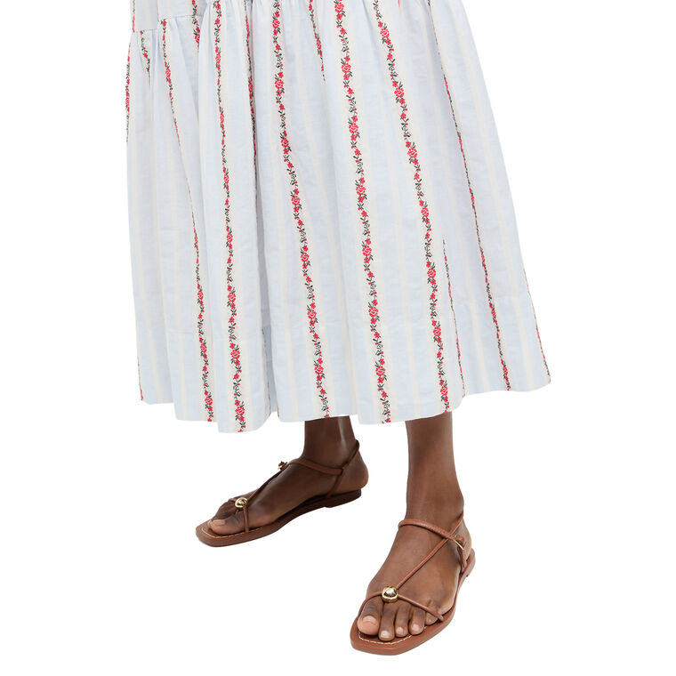 Strappy Flat Sandal With Ornament image number null