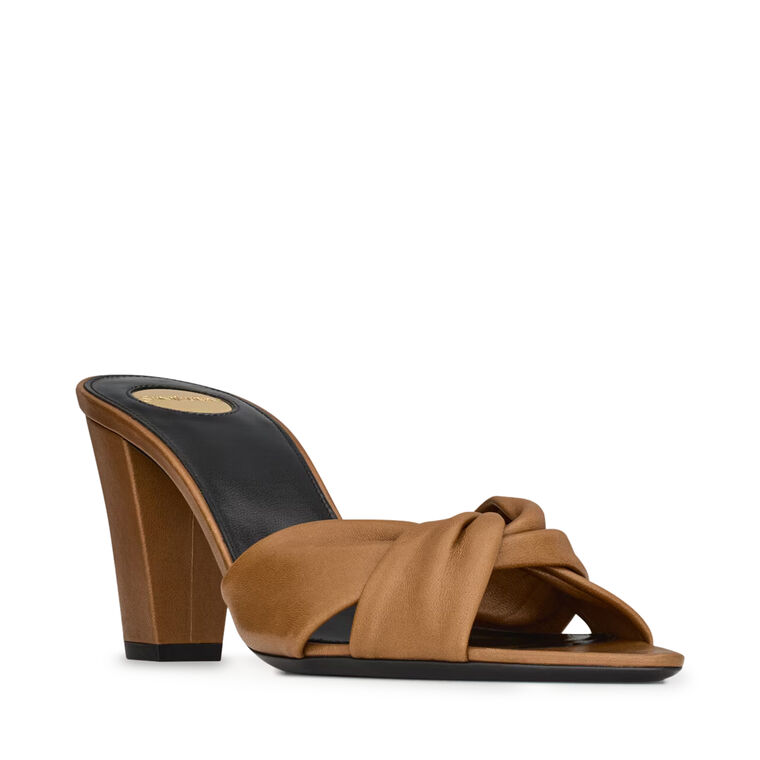 Franciane 75mm Block Heel Leather Mule image number null