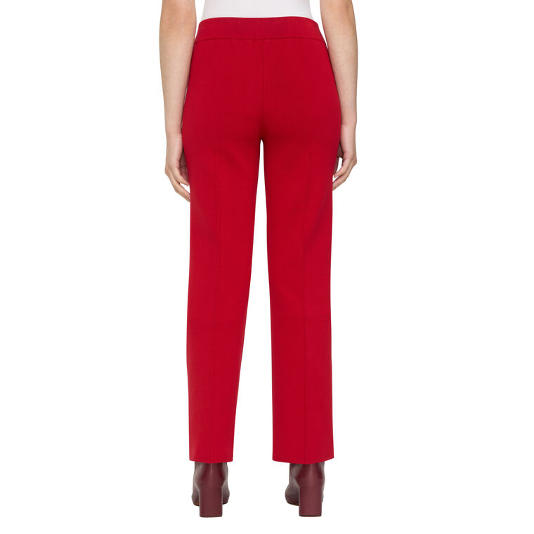 Matte Crepe Foley Flared Knit Pant image number null