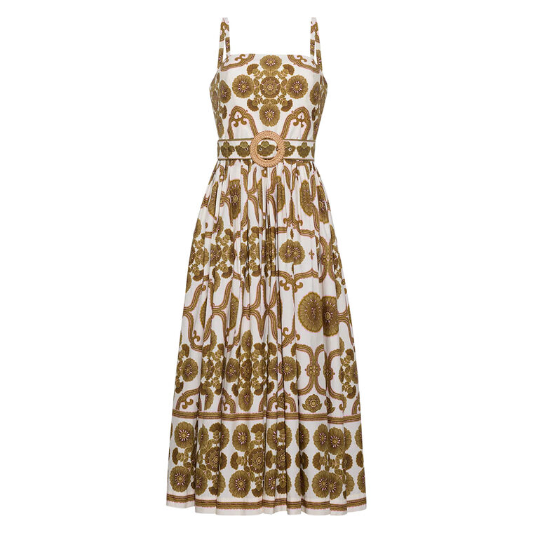 Lee Sleeveless Belted Midi Dress image number null
