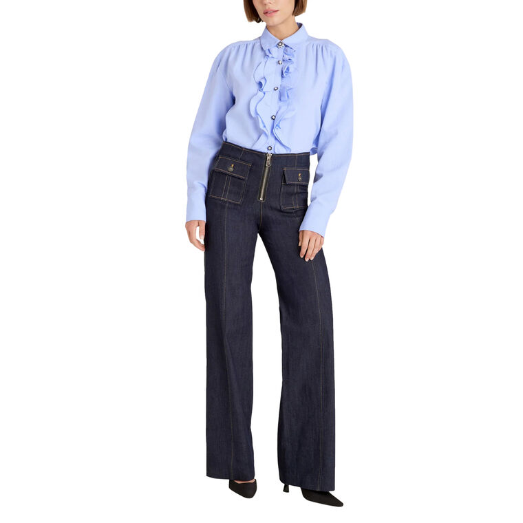 Kadi Long Sleeve Ruffle Top image number null