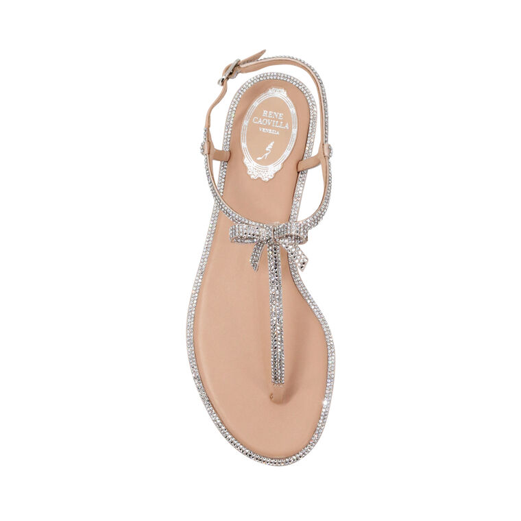 Caterina Rhinestone Embellished Thong Sandal image number null