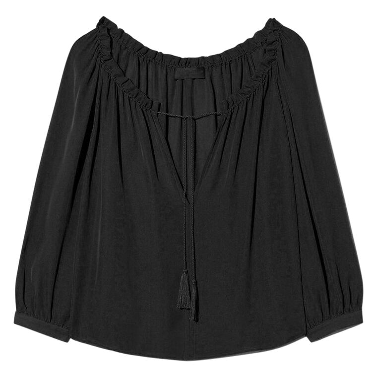 Carley Long Sleeve Silk Blouse image number null