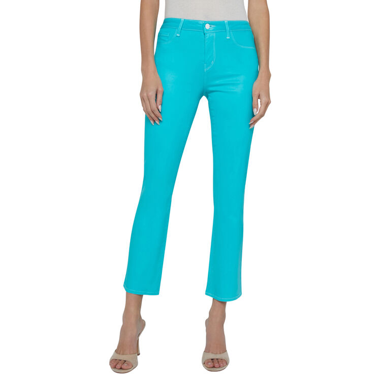 Tati High Rise Crop Micro Boot Coated Jean image number null