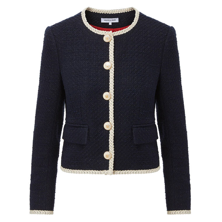 Mabel Collarless Tweed Jacket image number null