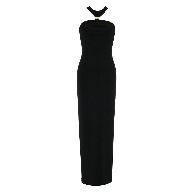 Ziamara Sleeveless Midi Dress With Hardware Detail image number null