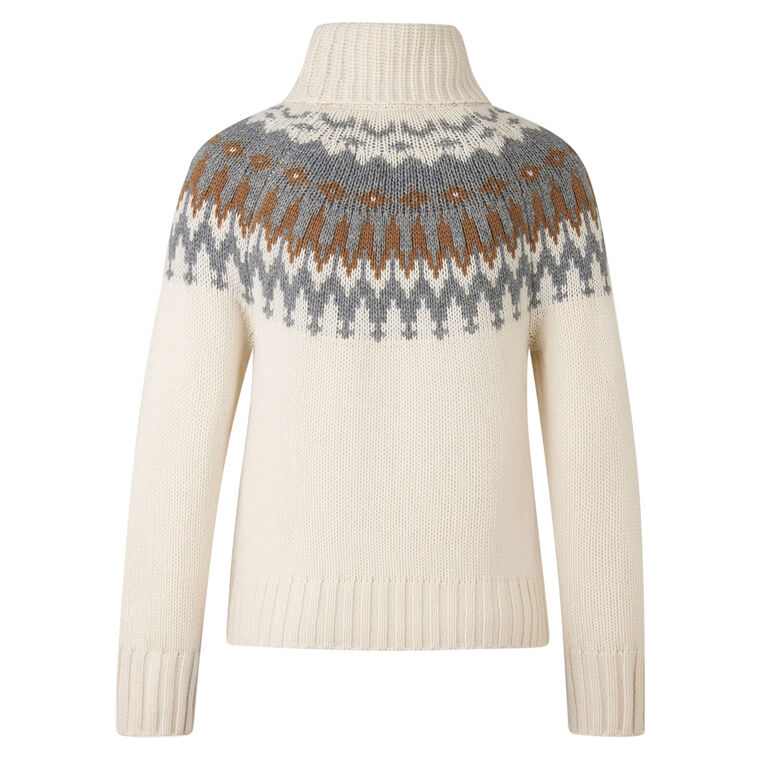 Ingrid Fair Isle Chunky Cashmere Turtleneck Sweater image number null