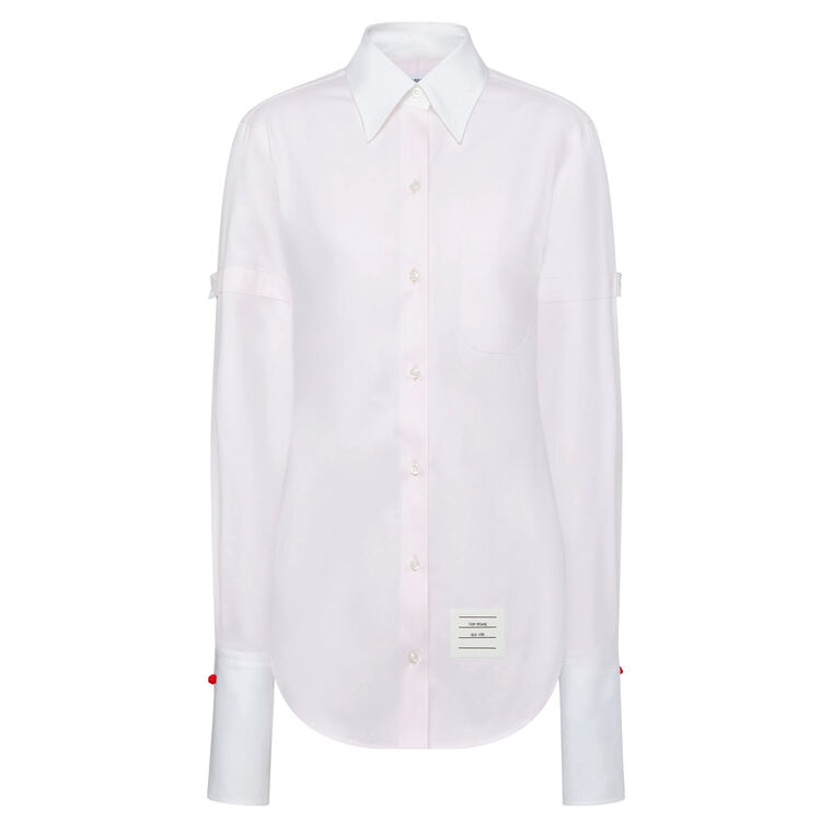 Classic Fit Long Sleeve Cotton Poplin French Cuff Shirt image number null