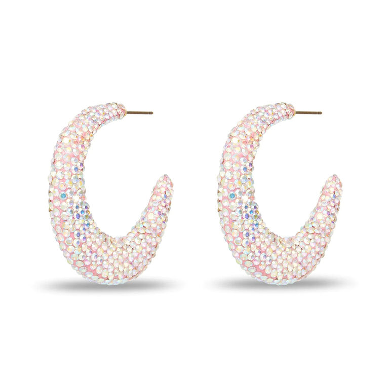 Archer Pave Hoop Earrings image number null