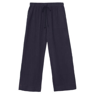Kayson Wide-Leg Gauze Pull-On Pant
