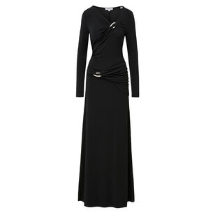 Viela O-Ring Long Sleeve Maxi Dress