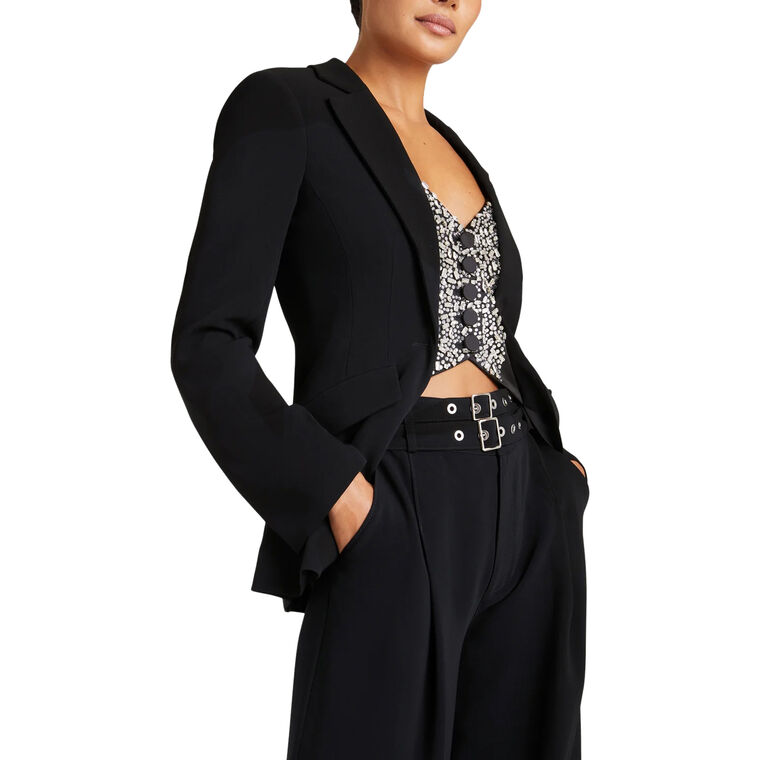 Cynthia  Rhinstone Vest Blazer image number null