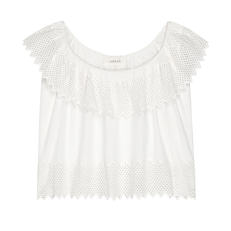 The Westport Top With Honeycomb Eyelet image number null